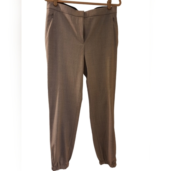 CARLISLE Wool Jogger Trousers Zip Gussetted Elastic Ankle Dress Pants 10 - Picture 8 of 10